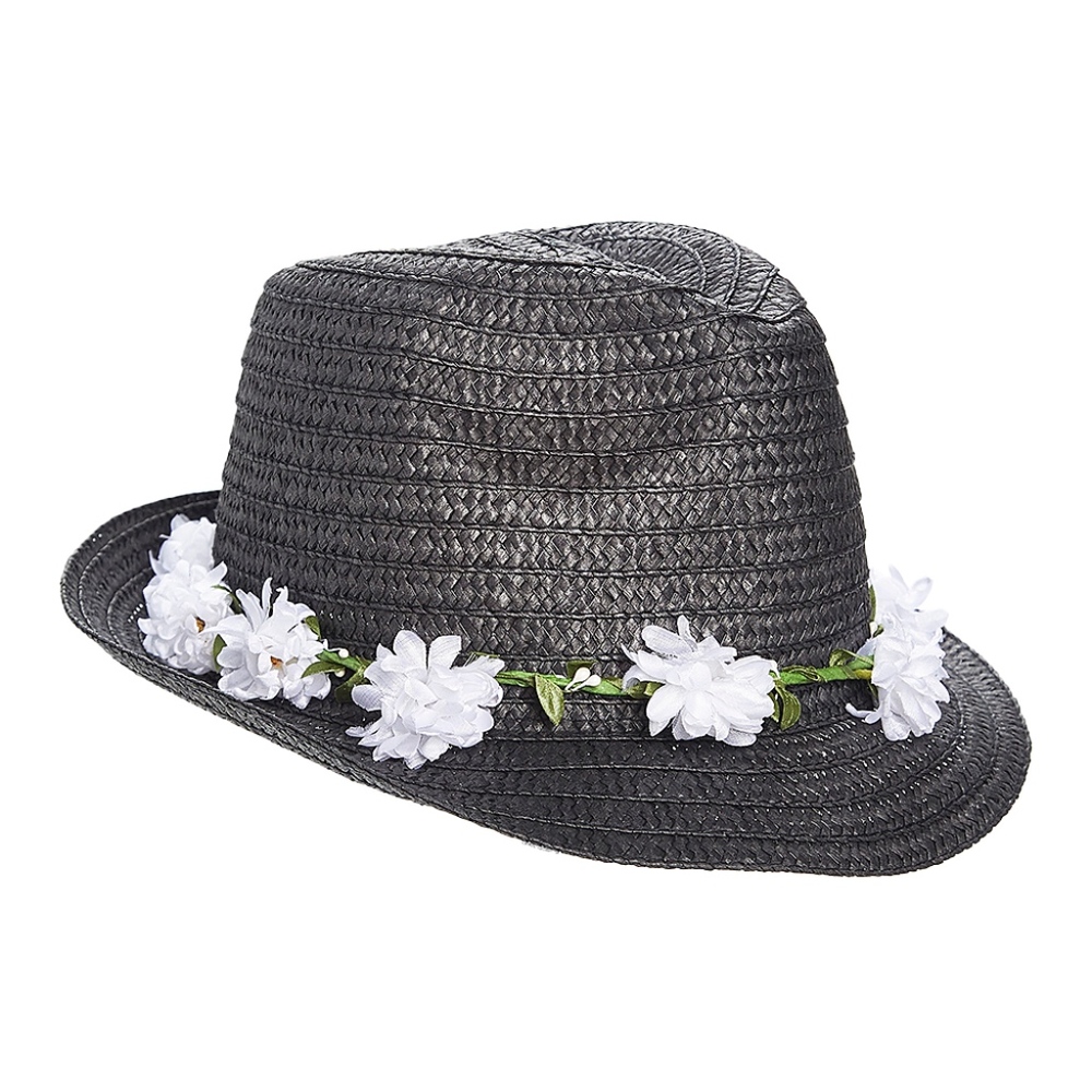 Something Special Flower Chain Straw Fedora